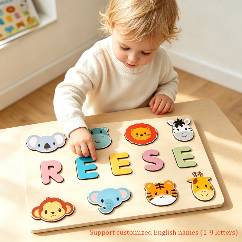 Kids Toys Names - Puzzle Kayu Pribadi Montessori Nama Bayi