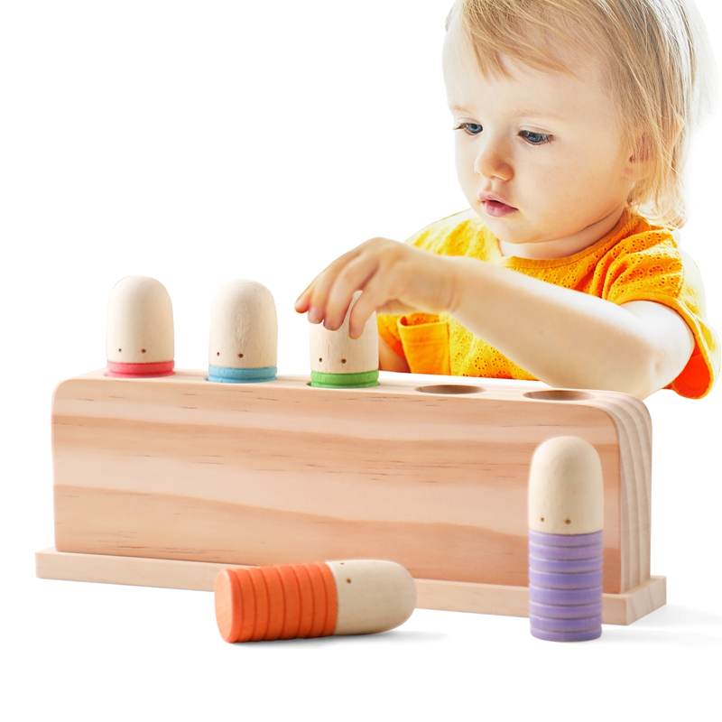 Wooden Blocks Stacking - Mainan Montessori mainan bayi, mainan anak