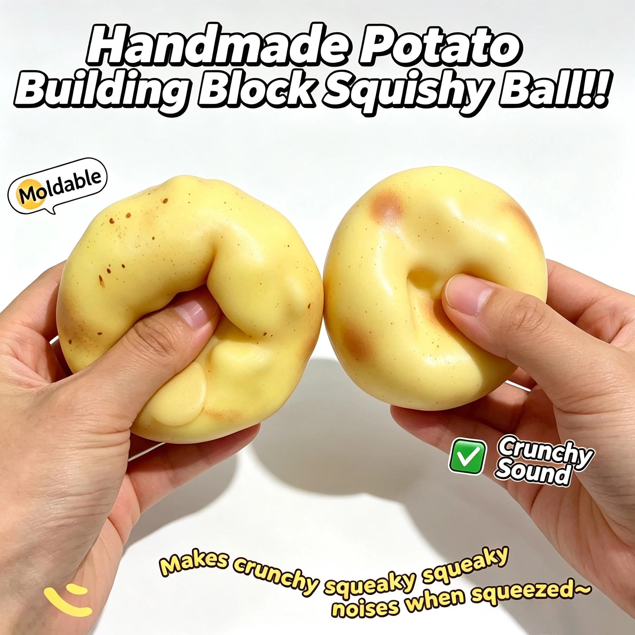 Sensory Fidget Toys - Bola Stres Squishy Kentang Renyah, Mainan