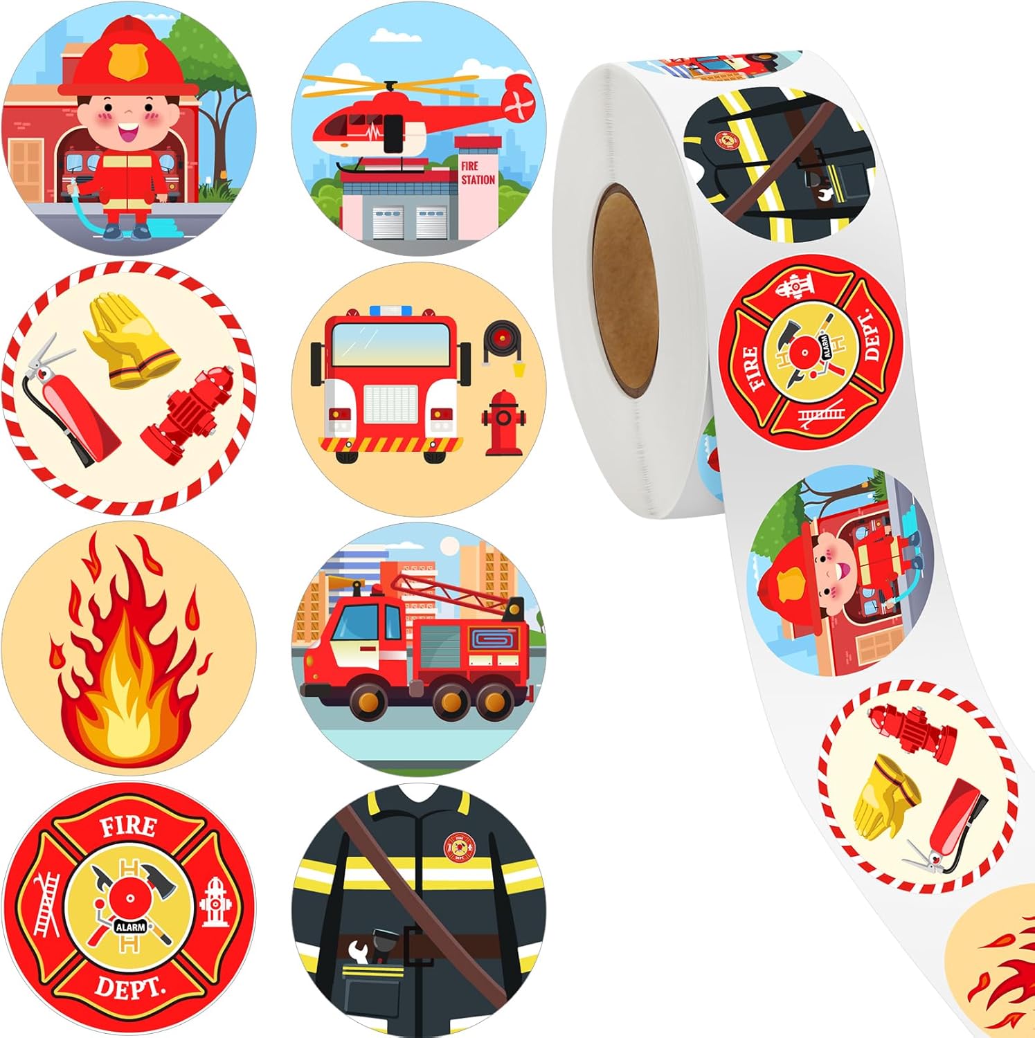 Kids Toys Names - 500 Buah Stiker Polisi Stiker Pemadam