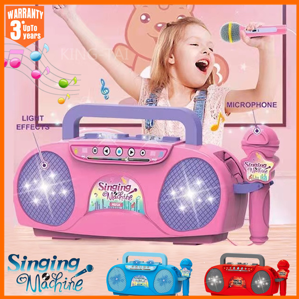 Kids Microphone Karaoke - Mainan instrumen musik mikrofon anak, mesin