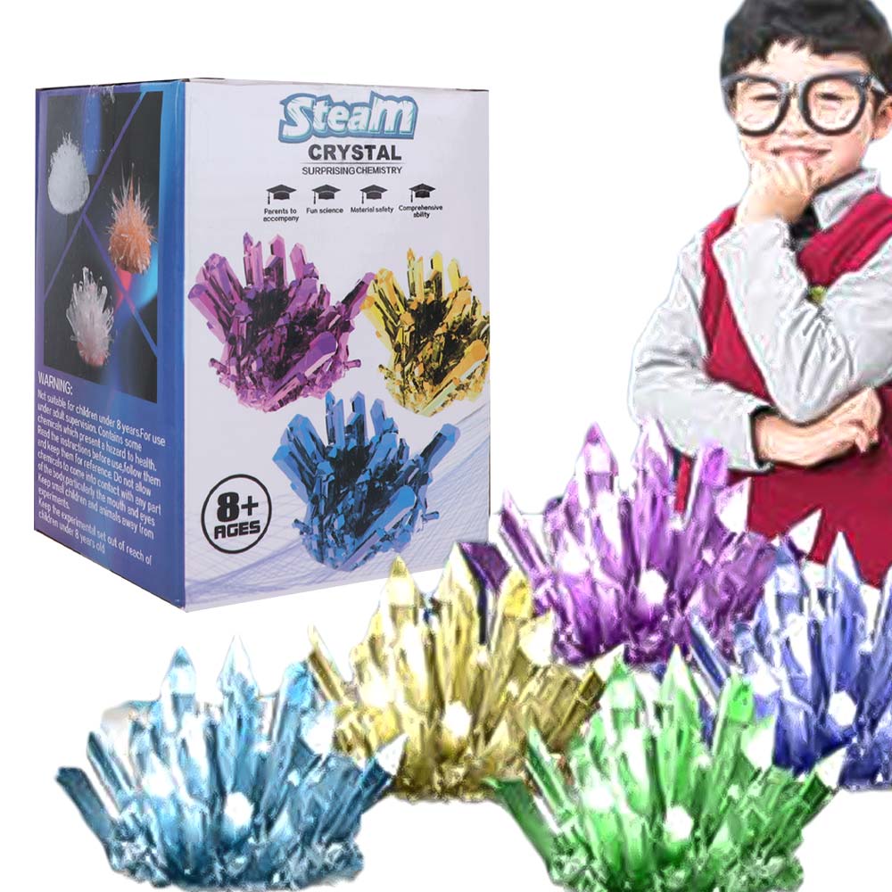 Science Experiment Kit - Kit Sains Penumbuh Kristal, Kristal Berwarna,