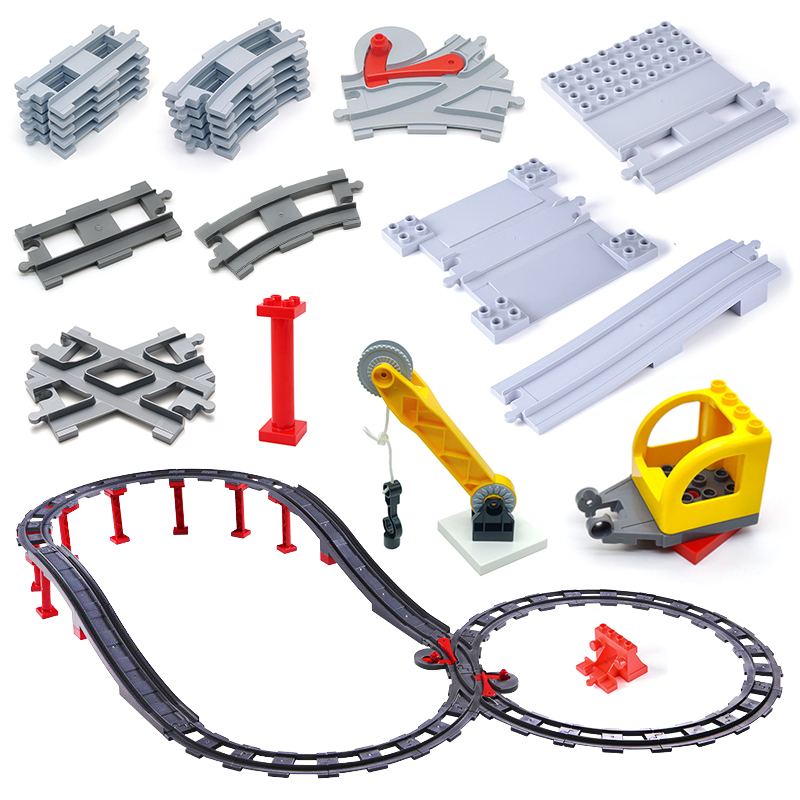 Lego Set City - Set jalur kereta besar blok bangunan