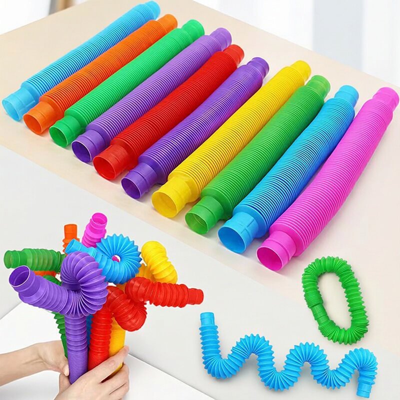 Kids Toys Play Youtube - Tabung Warna-warni yang Dapat Diregangkan, Pipa