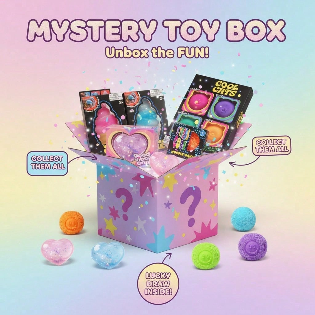 100+Pcs Seri Kotak Kejutan Squ - Sensory Fidget Toys ulasan dan harga
