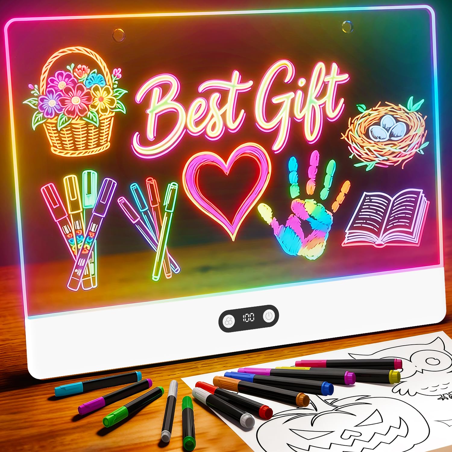 Papan Gambar LED Isi Ulang unt - Kids Toys Drawing ulasan dan harga
