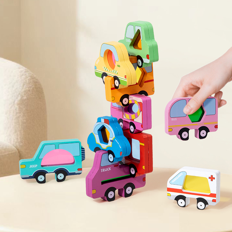 Mainan Susun Balok Akrilik Ben - Wooden Blocks Stacking ulasan dan harga