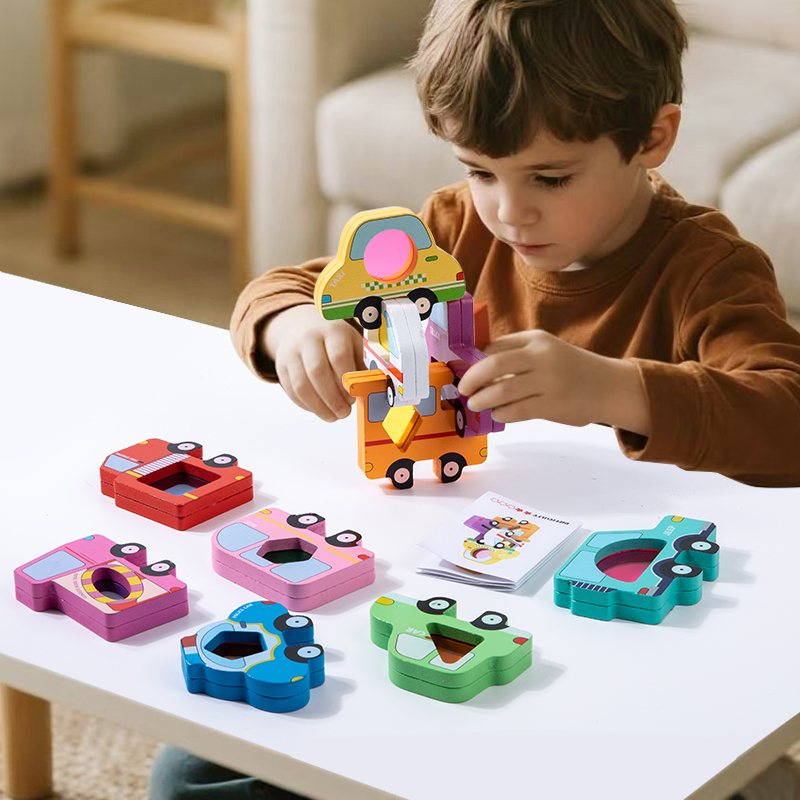 Mainan Susun Balok Akrilik Ben - Wooden Blocks Stacking ulasan dan harga