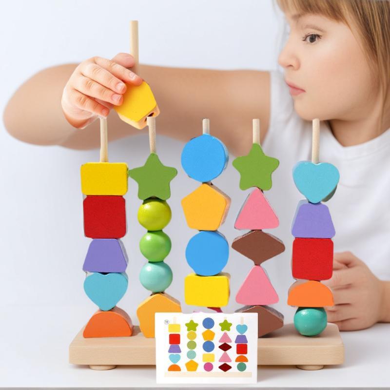Mainan Montessori untuk Pembel - Wooden Blocks Stacking ulasan dan harga