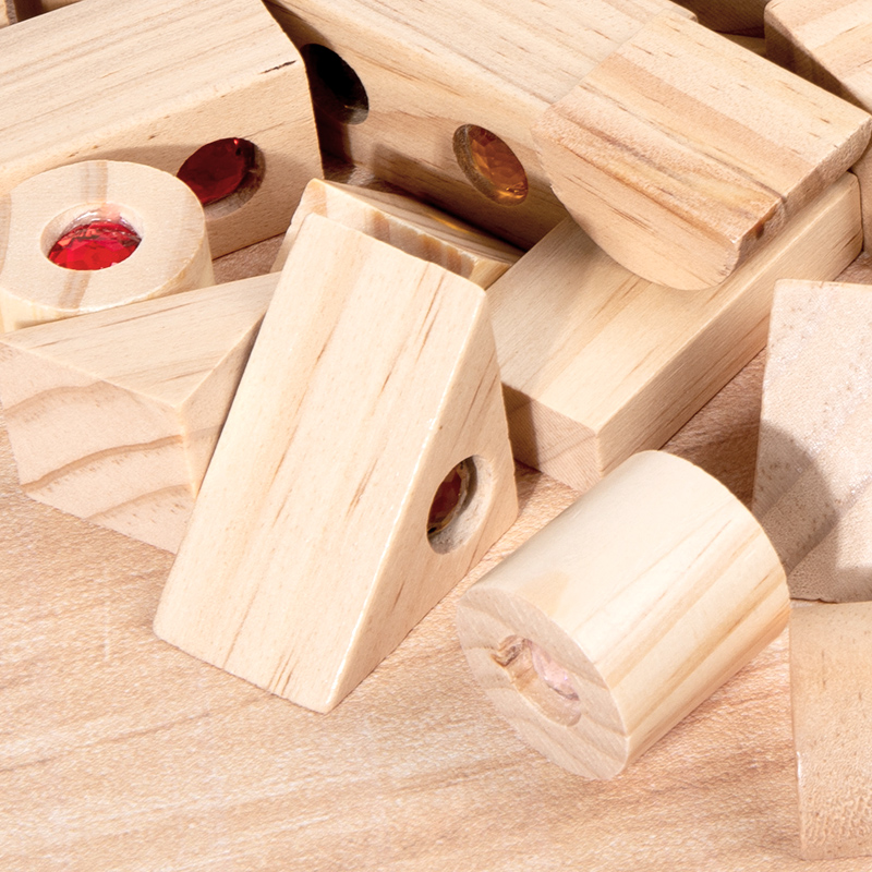 Blok DIY Mainan Akrilik Berkil - Wooden Blocks Stacking ulasan dan harga