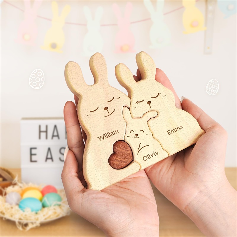 Puzzle Keluarga Kelinci Kayu y - Kids Toys Names ulasan dan harga