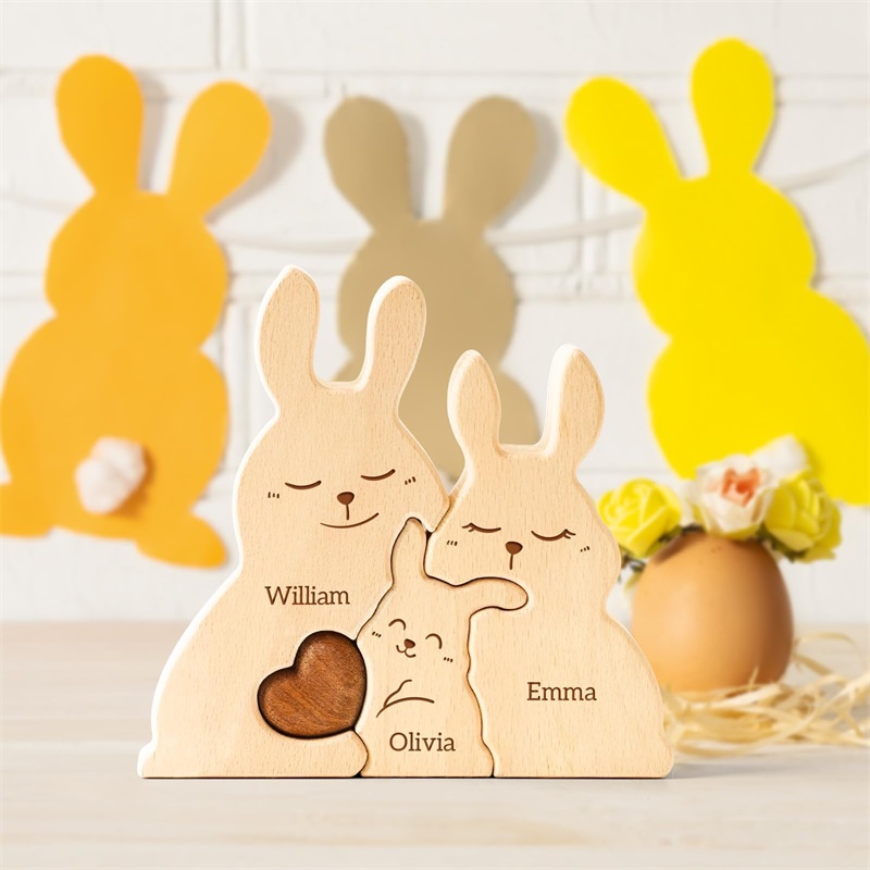 Puzzle Keluarga Kelinci Kayu y - Kids Toys Names ulasan dan harga
