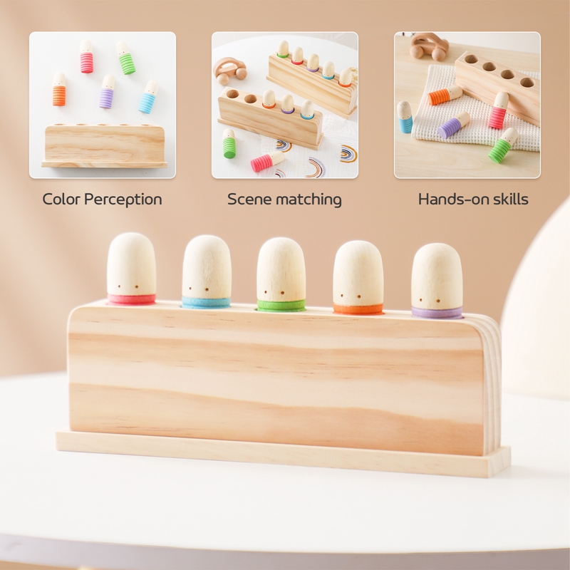 Mainan Montessori mainan bayi, - Wooden Blocks Stacking ulasan dan harga