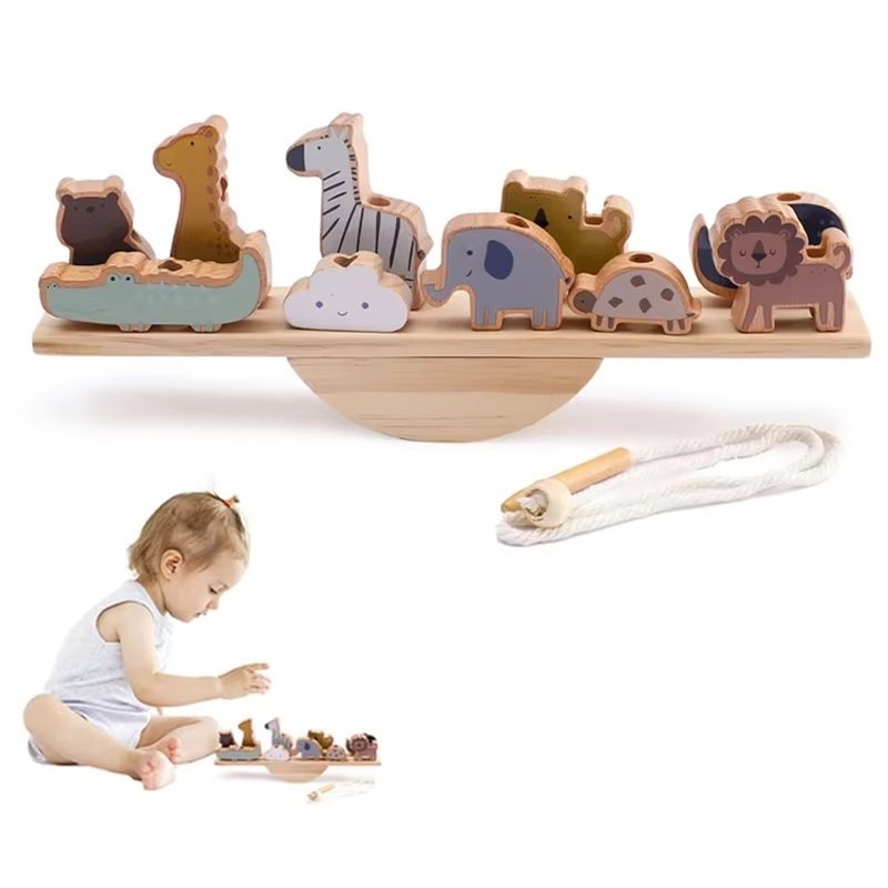 ABUM-Blok Keseimbangan Edukati - Wooden Blocks Stacking ulasan dan harga