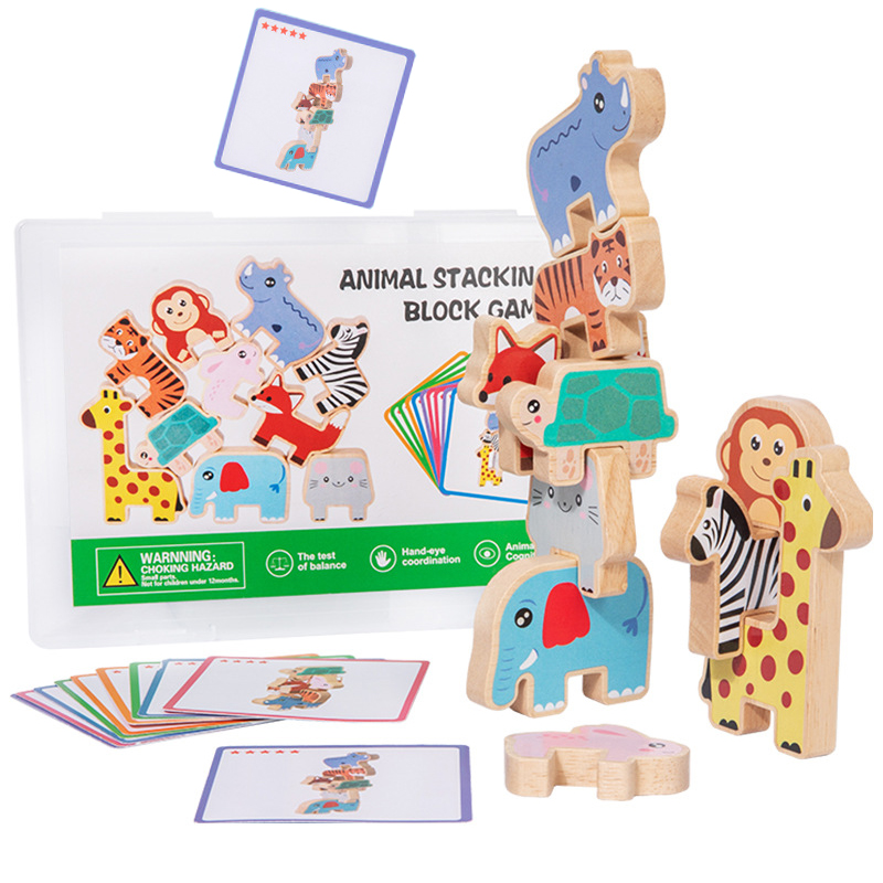 Balok Kayu Penumpuk Bentuk Hew - Wooden Blocks Stacking ulasan dan harga