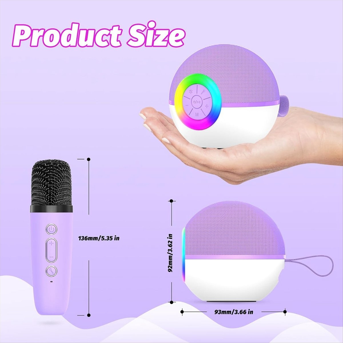 Mesin Karaoke Mini DTC5 dengan - Kids Microphone Karaoke ulasan dan harga