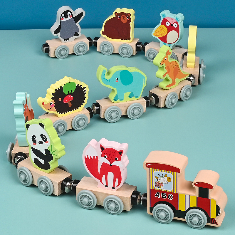 Mainan kereta kecil bahan kayu - Wooden Blocks Stacking ulasan dan harga