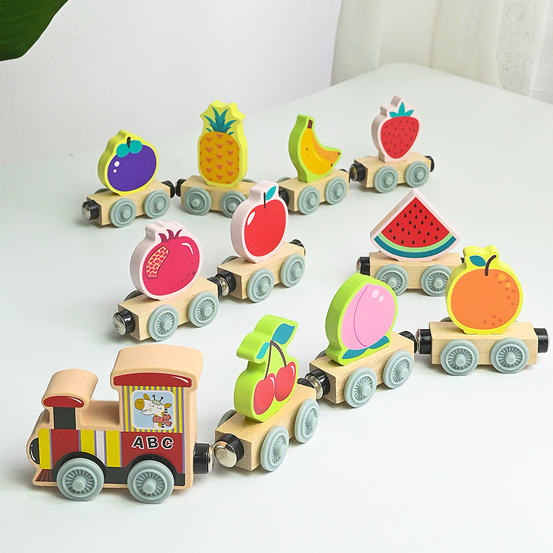 Mainan kereta kecil bahan kayu - Wooden Blocks Stacking ulasan dan harga