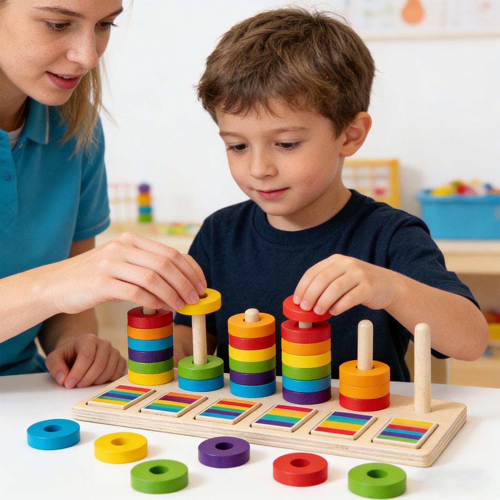 Mainan Susun Kayu Blok Pembela - Wooden Blocks Stacking ulasan dan harga
