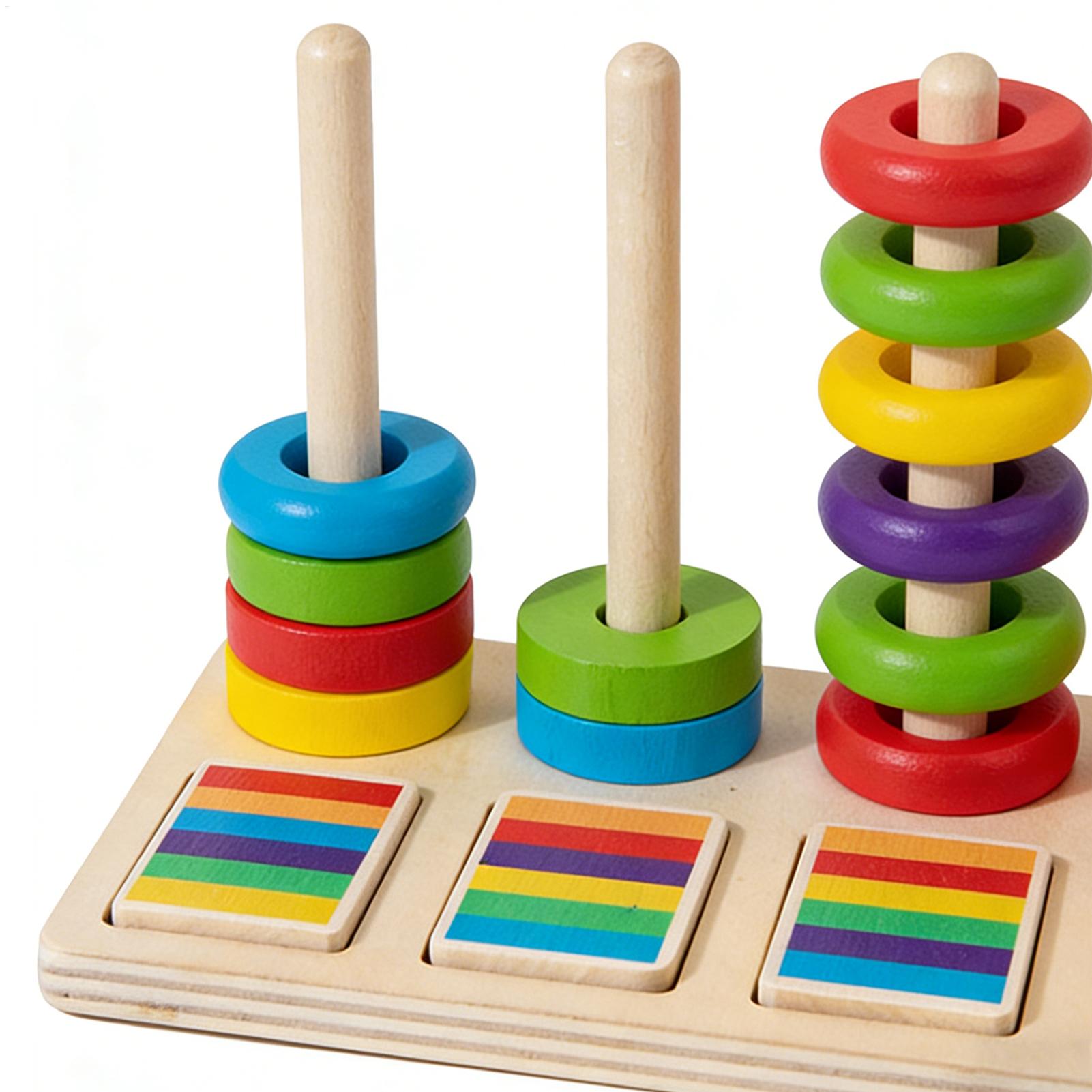 Mainan Susun Kayu Blok Pembela - Wooden Blocks Stacking ulasan dan harga