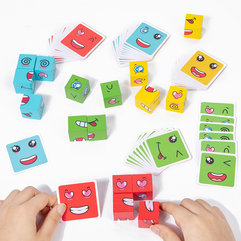 Mainan blok bangunan Puzzle mo - Wooden Blocks Stacking ulasan dan harga