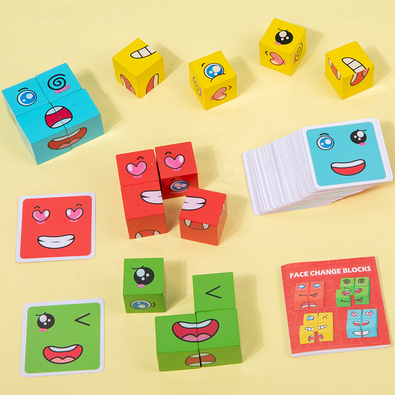 Mainan blok bangunan Puzzle mo - Wooden Blocks Stacking ulasan dan harga