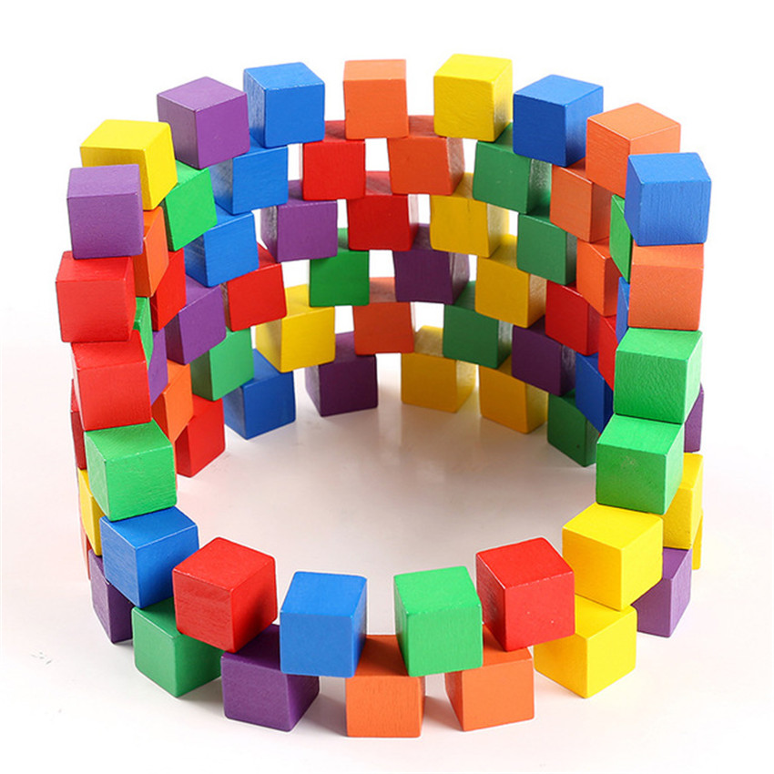 30 Buah/Lot 2X2CM Mainan Blok  - Wooden Blocks Stacking ulasan dan harga