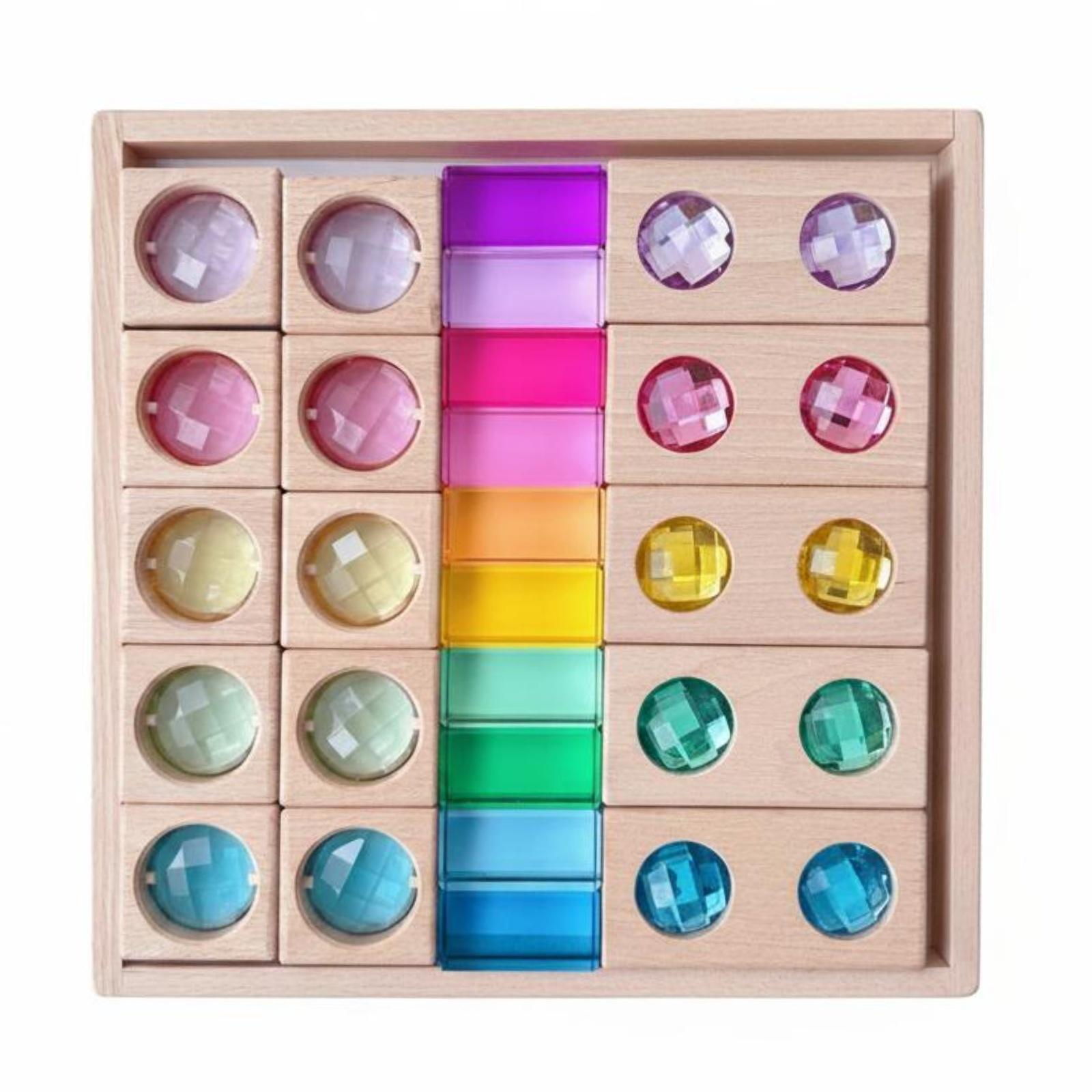 Mainan Susun Sensorik Kayu, Ba - Wooden Blocks Stacking ulasan dan harga