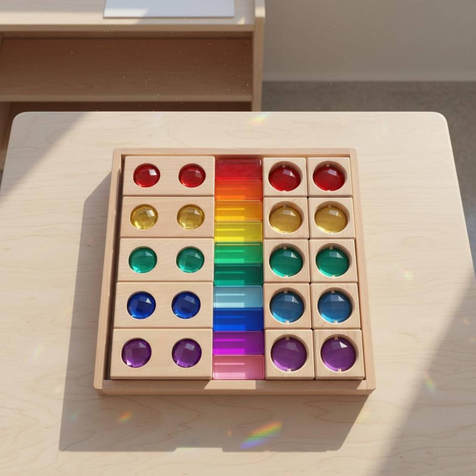 Mainan Susun Sensorik Kayu, Ba - Wooden Blocks Stacking ulasan dan harga