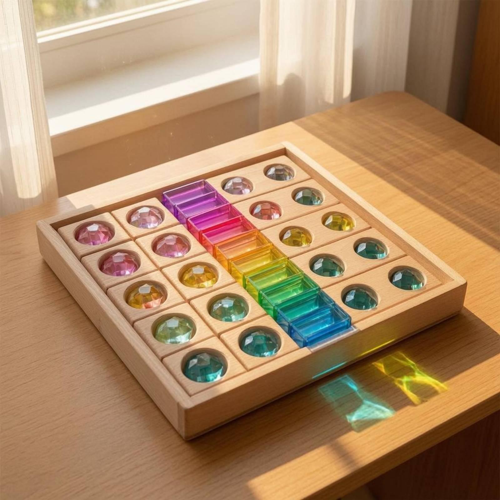 Mainan Susun Sensorik Kayu, Ba - Wooden Blocks Stacking ulasan dan harga