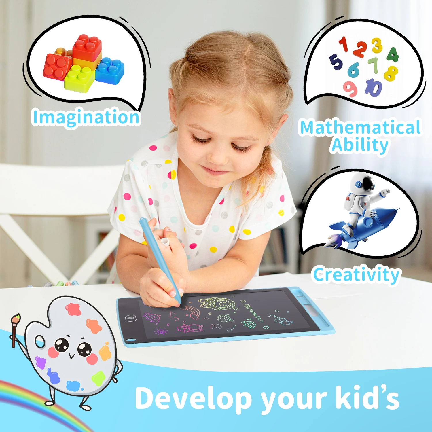 Tablet Tulis LCD 8.5 Inci Papa - Kids Toys Drawing ulasan dan harga