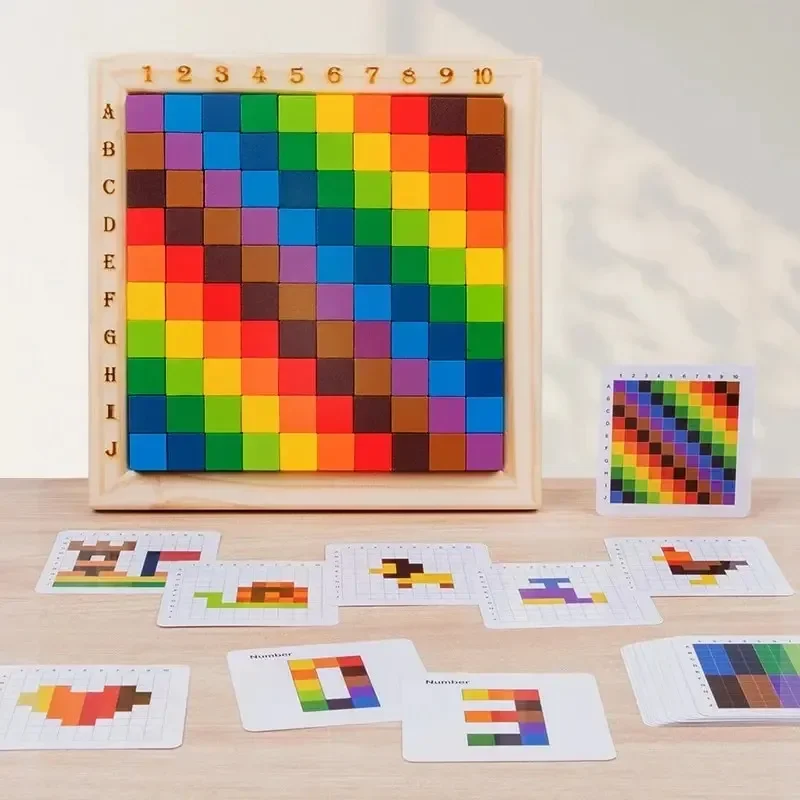 Mainan Puzzle Kayu Montessori  - Wooden Blocks Stacking ulasan dan harga